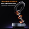 Universal Strong Magnetic Car Phone Holder Foldable Design 360° Adjustable Vacuum Mount for Car Desk Bathroom 