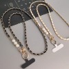 Mobile Phone Lanyard Women's Long Neck and Shoulder Strap Phone Case Universal Lanyard Long Crossbody Pearl Pickup Chain 