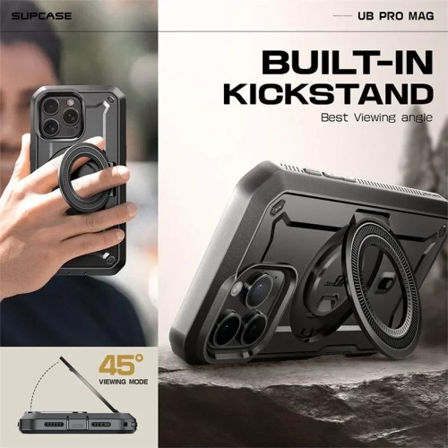 For iPhone 16 Pro Max Case 6.9“ 2024 SUPCASE UB Pro Mag Full Body Rugged Phone Case with Built-in Screen Protector Belt-Clip 