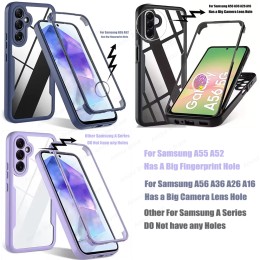 360 Full Coverage Phone Case For Samsung Galaxy A56 A54 A36 A55 A16 A15 A35 A25 A53 A51 A34 A33 A32 A24 A23 A22 A14 A13 5G Funda 