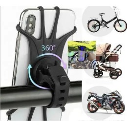 Bicycle Phone Holder Bike Motorcycle Electric Vehicle Navigation Silicone Phone Strap Shockproof Elastic Silicone Phone Holder 