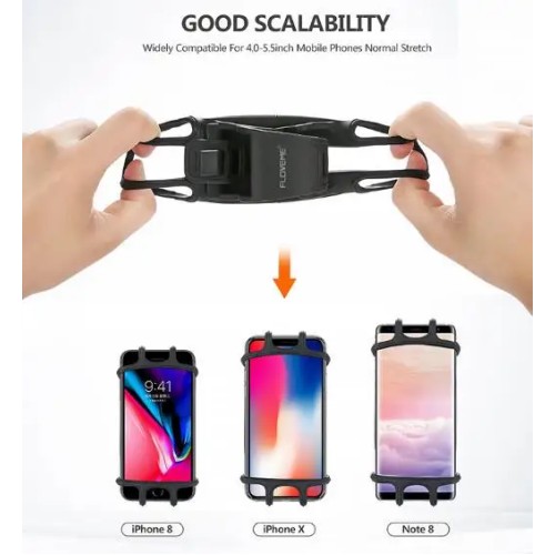 Bicycle Phone Holder Bike Motorcycle Electric Vehicle Navigation Silicone Phone Strap Shockproof Elastic Silicone Phone Holder 