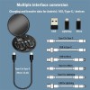 Portable Multi-functional Data Cable Storage Box, 60W Fast Charging Mobile Phone Holder, Charging Cable Set, Multi Head Adapter 