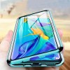 360°Full Protection Metal Magnetic Phone Case For Samsung S24 Ultra S22 S23 Ultra Plus FE A55 A35 A15 Double-Sided Glass Cover 