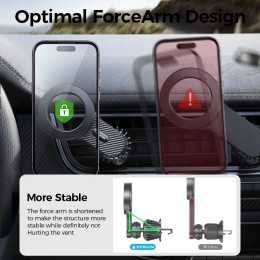 Joyroom Magnetic Car Phone Holder Universal Strong Car Air Vent Phone Mount Compatible with iPhone Samsung LG Google Pixel, etc 