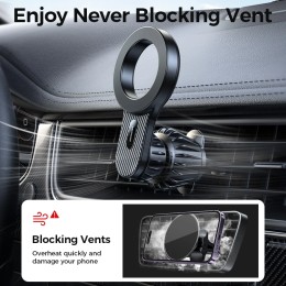 Joyroom Magnetic Car Phone Holder Universal Strong Car Air Vent Phone Mount Compatible with iPhone Samsung LG Google Pixel, etc 