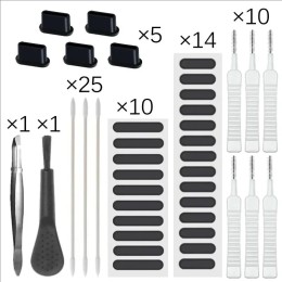 66PCS Mobile Phone Speaker Charging Port Cleaning Set Dust Plug for iPhone 16 15 14 Earphones Clean Kit Brush for Samsung Xiaomi 