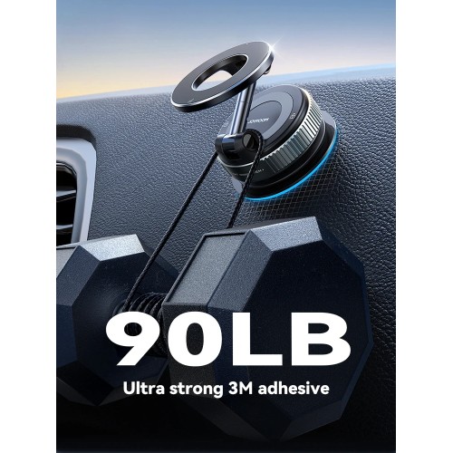 Joyroom Magnetic Suction Cup Phone Mount Vacuum Magnetic Car Phone Holder Mount With 360° Metal Strut for iPhone Samsung Xiaomi 