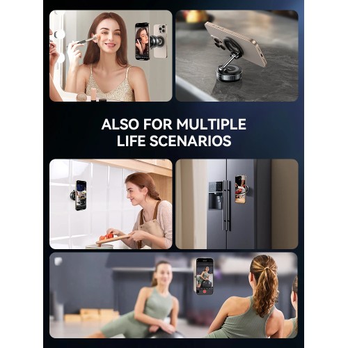 Joyroom Magnetic Suction Cup Phone Mount Vacuum Magnetic Car Phone Holder Mount With 360° Metal Strut for iPhone Samsung Xiaomi 