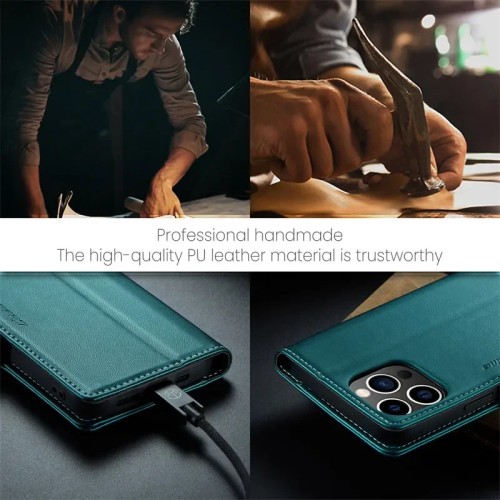 CaseMe Flip Leather Phone Case for iPhone 16E 16 Pro Max 15 Plus 14 13 12 11 XR XS X SE 2022 Magnetic Wallet Card Cover Coque 