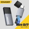 Essager 2 in 1 Card Reader Type C & USB2.0 to Micro SD/TF Memory Card Device High Speed Cardreader for Phone Laptop Accessories 