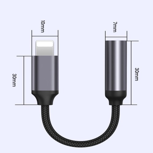 For iPhone To 3 5 MM Jack Cable AUX Adapter For iPhone 12 13 14 Pro Adapter Headphone Connector Audio Splitter phone accessories 