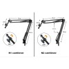 Live Stand Mobile Phone Professional Overhead Lighting Fixed Shooting Camera With Instructi Recording Video Selfie Stick 
