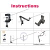 Live Stand Mobile Phone Professional Overhead Lighting Fixed Shooting Camera With Instructi Recording Video Selfie Stick 