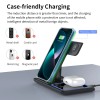 200W 3 in 1 Wireless Charger Stand Pad Foldable Fast Charging Station Dock For iPhone 16 15 14 13 12 11 X 8 Apple Watch Airpods 