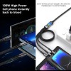 6A 3in1 Fast Charging Cable USB Type C Type-C Mobile Phone Cable for iPhone X Xiaomi Oneplus Realme Poco USB Micro Cables 