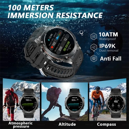2025 New For Xiaomi IOS Ultra GPS Smart Watch 10ATM Waterproof Built-in Dual-band GNSS Compass Military Sport Men SWIM Bracelet 