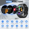 EIGIIS New Smart Watch KE6 1.43" AMOLED Display Men Black Sports Watch KE Series Bluetooth Call Health Monitor IP68 Waterproof 