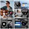 EIGIIS New Smart Watch KE6 1.43" AMOLED Display Men Black Sports Watch KE Series Bluetooth Call Health Monitor IP68 Waterproof 