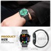 EIGIIS New Smart Watch KE6 1.43" AMOLED Display Men Black Sports Watch KE Series Bluetooth Call Health Monitor IP68 Waterproof 