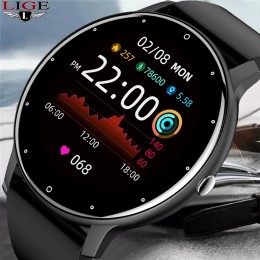 LIGE 2025 New Smart Watch Men Full Touch Screen Sport Fitness Watch IP67 Waterproof Bluetooth For Android ios smartwatch Men+box 