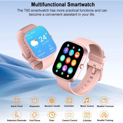 Smart Watch, 1.91" Smartwatch (Answer/Make Call), IP68 Waterproof Fitness Tracker, 110+ Sport Modes, Heart Rate and Sleep Monit 