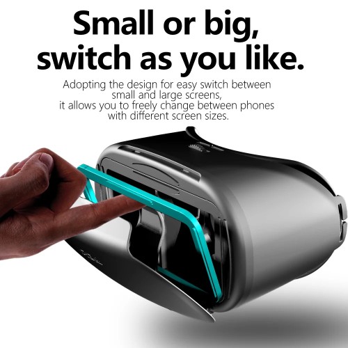 3D Virtual Reality VR Glasses For iPhone Android Smartphone Cell Mobile Phone Helmet Headset Wirth Real With Controller Lenses - 44