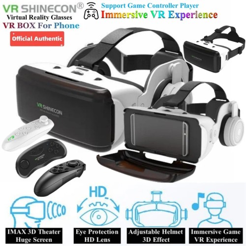 Virtual Reality VR Glasses IMAX Huge Screen 3D Glasses Google Cardboard Box VR Helmet for 4.5-6.53" Phone,Support Game Joysticks - 44
