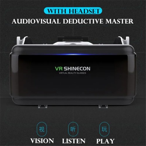 Virtual Reality VR Glasses IMAX Huge Screen 3D Glasses Google Cardboard Box VR Helmet for 4.5-6.53" Phone,Support Game Joysticks - 44