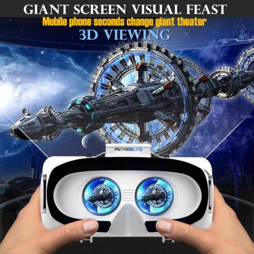 Virtual Reality VR Glasses IMAX Huge Screen 3D Glasses Google Cardboard Box VR Helmet for 4.5-6.53" Phone,Support Game Joysticks - 44
