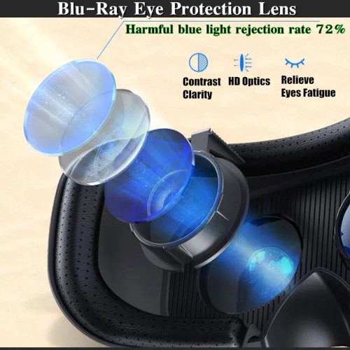 Blu-Ray Virtual Reality Glasses Stereo HD IMAX 3D Glasses Google Cardboard Box VR Headset Helmet for Phone,Support Game Joystick - 44