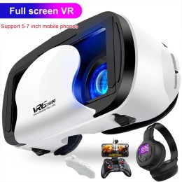 VR Virtual Reality 3D Smart Glasses Stereo Helmet Headset With Remote Controller For IOS Android Smartphones Virtual World 7" - 44