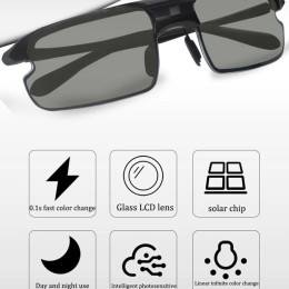 0.1s intelligent Color Changing New Sunglasses Men's Polarized Glasses Sports Cycling Glasses Smart Glasses women eyeglass - 44