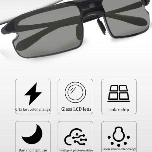 0.1s intelligent Color Changing New Sunglasses Men's Polarized Glasses Sports Cycling Glasses Smart Glasses women eyeglass - 44
