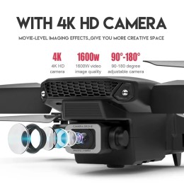 E88Pro 4K FPV Drone 1080P HD Camera Portable Foldable Design Stable Height Hold  Best Christmas Gift Professional RC Aircraft 