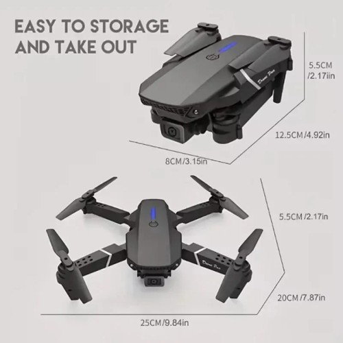 E88Pro 4K FPV Drone 1080P HD Camera Portable Foldable Design Stable Height Hold  Best Christmas Gift Professional RC Aircraft 