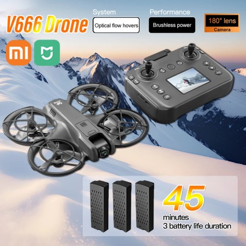 Xiaomi V666 Mini Drone 4K Professional Aerial 8k Dual Camera Intelligent obstacle avoidance  Brushless Quadcopter Kid RC Toy 