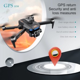 Drone S158 GPS Professional Drone 3000M 360° Obstacle Avoidance 4K Camera Dron 5G Brushless Motor Foldable Quadcopter Boy Toy