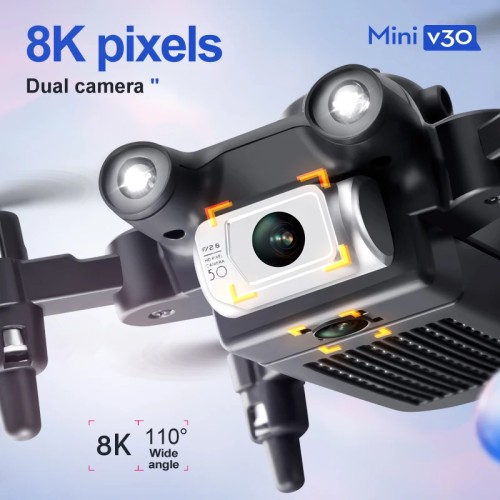 XIAOMI V30 Mini Drone with Camera HD 4K 1080P FPV RC Drones Profesional 4DRC Five-sided Obstacle Avoidance Helicopter Drone Toy 
