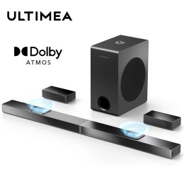 ULTIMEA 520W 5.1.2 Soundbar with Dolby Atmos for Smart TV,4K HDR Pass-through,Home Theater Wireless Bluetooth Soundbar Speakers 