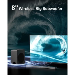 ULTIMEA 520W 5.1.2 Soundbar with Dolby Atmos for Smart TV,4K HDR Pass-through,Home Theater Wireless Bluetooth Soundbar Speakers 