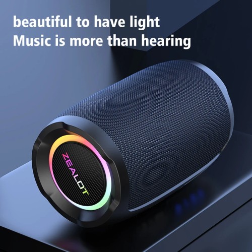 ZEALOT-S49 Portable bluetooth speaker 360°Stereo Sound 20W IPX6 waterproof wireless bluetooth   5.0 Excellent Bass Performace