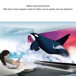 Remote Control Speaker 2 in 1 Separable Soundbar Bluetooth TV Speaker Wall Mounted with HD Multimedia Cable for Home Theater 