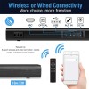Remote Control Speaker 2 in 1 Separable Soundbar Bluetooth TV Speaker Wall Mounted with HD Multimedia Cable for Home Theater 