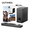 ULTIMEA 2.1 Soundbar with Dolby Atmos for Smart TV,Bluetooth Sound Bar with Subwoofer,3D Surround Sound System for TV Speakers 