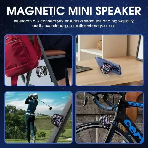 Bluetooth Speaker Portable G200 RGB Lighting Magnetic Speaker BT5.3 Mini Sound Box 7 Hours Playback Phone Holder 