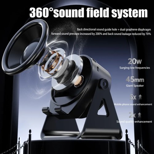 Portable Smart Induction Speaker Wireless Bluetooth  Phone Holder Multi-functional Outdoor Sports Stereo Speakers Universal 