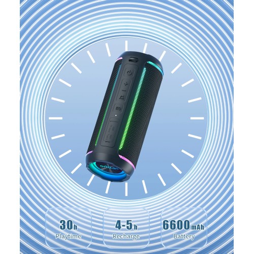 Ortizan X30 Portable Bluetooth Speakers Bass Boost 40W Powerful Wireless IPX7 Waterproof Speaker with 6600mAh Battery USB/TF/AUX 