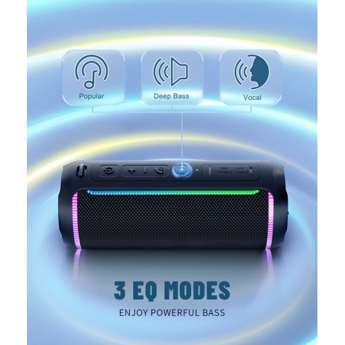 Ortizan X30 Portable Bluetooth Speakers Bass Boost 40W Powerful Wireless IPX7 Waterproof Speaker with 6600mAh Battery USB/TF/AUX 