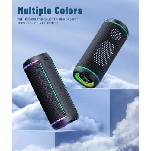 Ortizan X30 Portable Bluetooth Speakers Bass Boost 40W Powerful Wireless IPX7 Waterproof Speaker with 6600mAh Battery USB/TF/AUX 